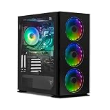 YEYIAN Yari Pre Built Gaming PC,Intel i7-12700F up to 4.9GHz, RTX 4060 Ti, 16GB DDR5 RAM 5600Mhz, 1TB NVMe SSD, VR AI Wi-Fi Ready & Windows 11 Home Towers Computers