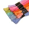 UMC STAG Pack of 12 Popular Colours Premium Embroidery Thread | 100% Egyptian Cotton Premium Skeins | Cross Stitch Embroidery Floss | Oeko TEX Certified| (12, Spring Macaron) #1