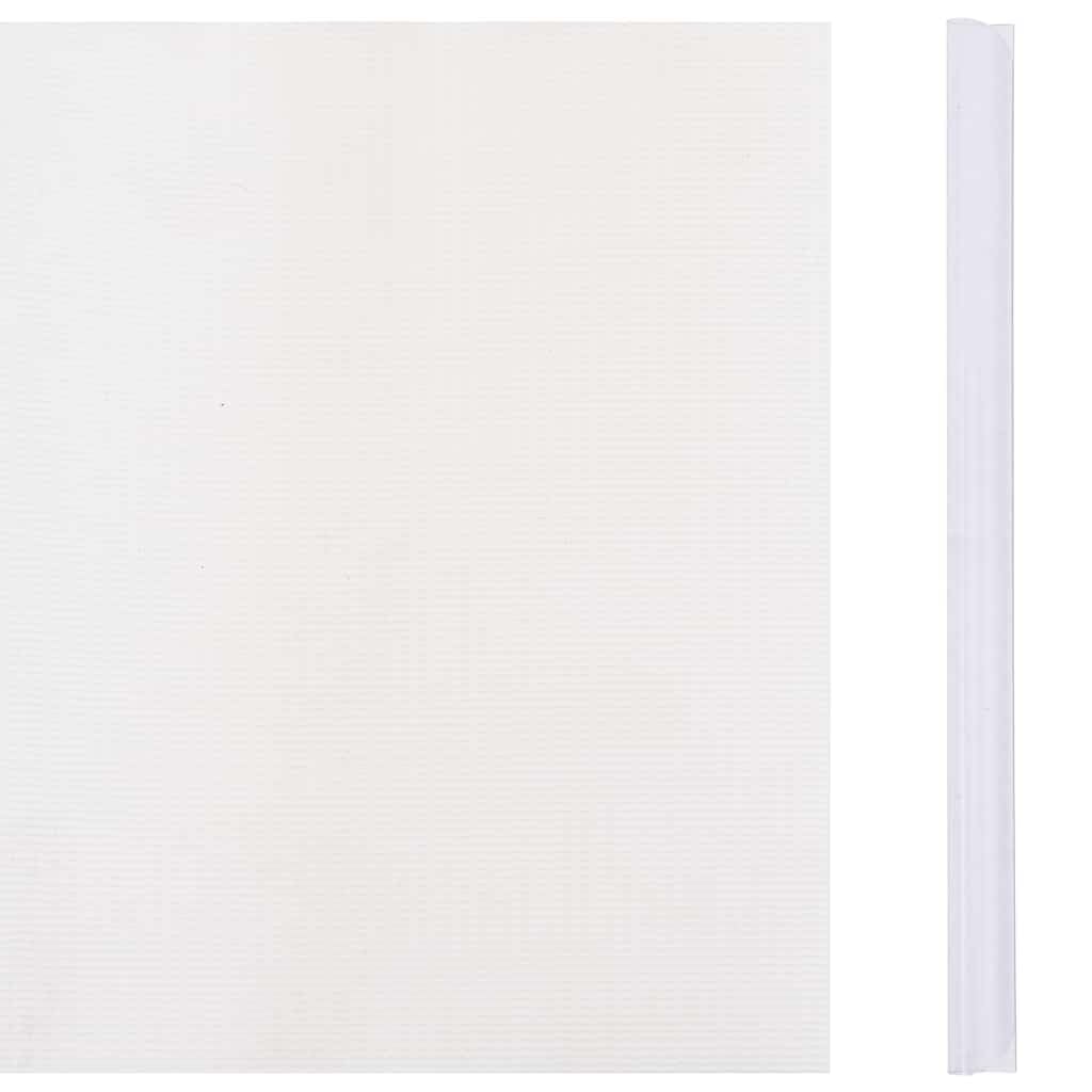 vidaXL Panel de Valla Jardín Patio Exterior Barrera Cercado Rollo Pantalla Privacidad Decorativa Cerca Tira Duradero de PVC Blanco 70x0,19 m
