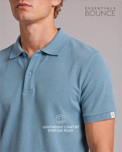 Image of WROGN Men's Cotton Blend Polo T-Shirt | Solid | Regular Fit