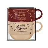 Silver Buffalo Harry Potter Marauders Map, 2 Pack Soup Mugs, 18oz