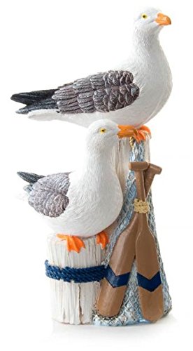 Figurine Mouettes avec Rame Déco Littorale pour une Ambiance de Salon Bord de Mer