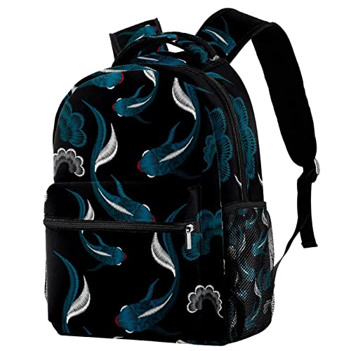 Sac à dos ethnique poisson noir pour exprimer votre originalité