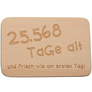 Spruchreif · Besonderes Frühstücksbrettchen mit Gravur zum Geburtstag mit Lebenstagen · Jubiläum · Vesperbrett zum…