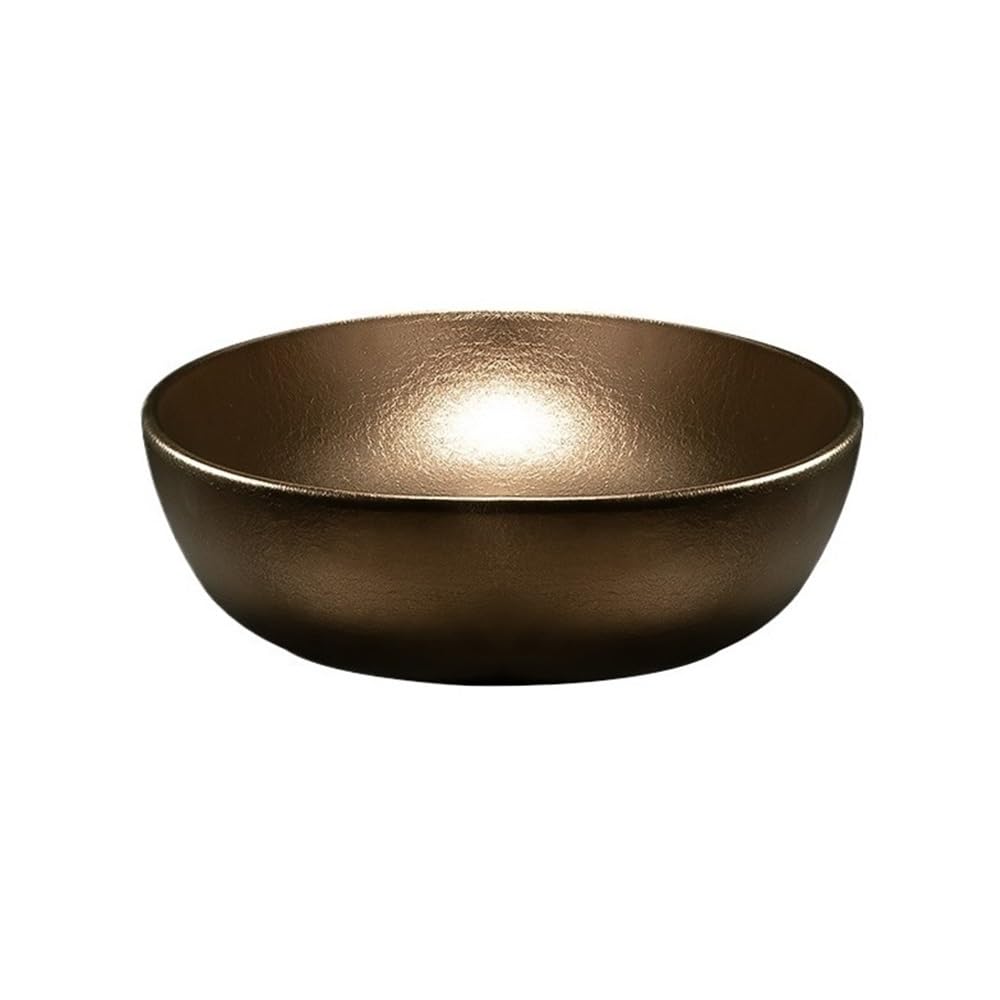 Z4t8m2k6g5 One Color Countertop Bathroom Vessel Round 43 * 43 * 13Cm（L*W*H） Vessel Sink Ceramic Bathroom Retro Wash Cloakroom Sink