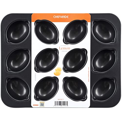 Lemon-Shaped Muffin Cake Pan 12 Well (Black)