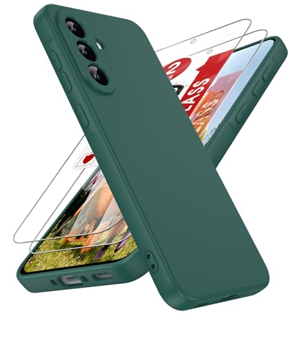 Coque Galaxy A36 antichoc verte : double protection écran en verre trempé