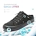 btaom Women Canvas Mules Memory Foam Clipper Fashion Sneakers Comfortable Slip-On Mule Backless Holiday Shoes（Black/Black，US10）