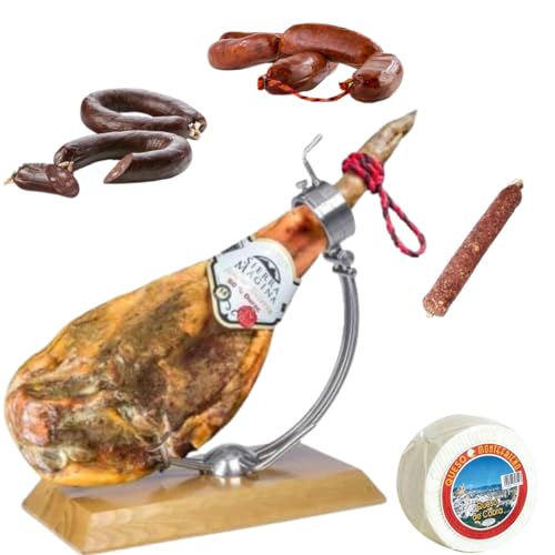 LOTE CESTA BODEGA: Experiencia Gourmet Premium Deléitate con Jamón Reserva Duroc, Queso Puro de Cabra, Salchichón Ibérico de Bellota, Chorizo Casero y Morcilla Rondeña. Descubre Sabores Inigualables.