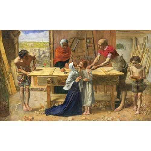 Christ dans la maison de ses parents toile aux couleurs durables