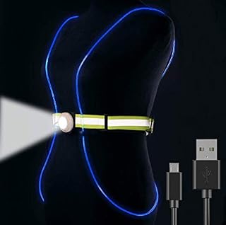 RABOW LED Reflective Vest USB Rechargeable for Running Cycling Walking with Multicolored Fiber
