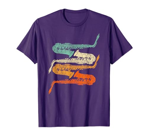 Vintage Retro 70s Saxophone Shirt For Sax & Saxophonist T-Shirt