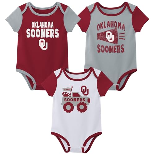 Image of Outerstuff NCAA Teams Newborn Baby and Infant Short Sleeve Bodysuit Variety 3-Pack (0-18m)