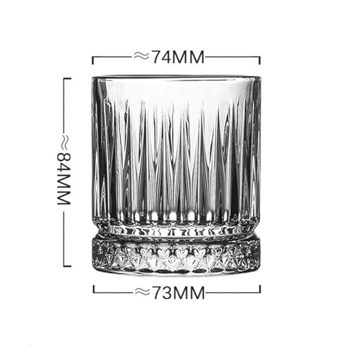Vasos de whisky de cristal tallado Diamond Stripe para licores premium en casa 3