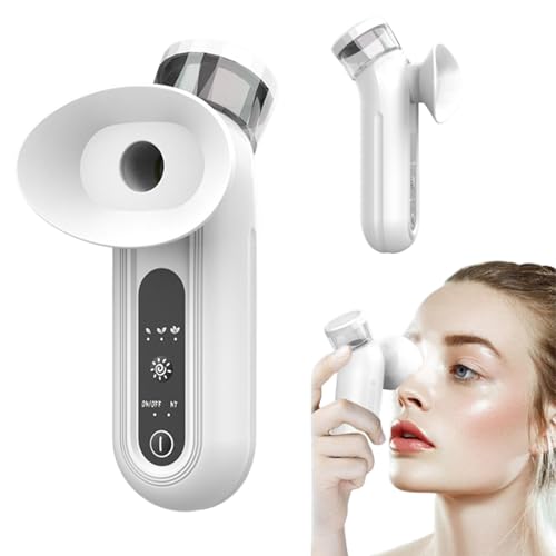 Heated Nano Eye Mist Steam Sprayer, Portable Electric Mist Sprayer, Rechargeable Drops Steamer with Hot and Cold Compress for Dry Eye Relief, Eye Cleansing Care (White)