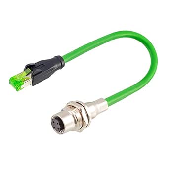 M12 4Pin D Code to RJ45 Connector Cable Female Male Wire Connector ...