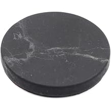 Phone Sticker Round Protection Plate - 0.8 Inches - Made of Authentic Russian Black Shungite Stone Tolvu