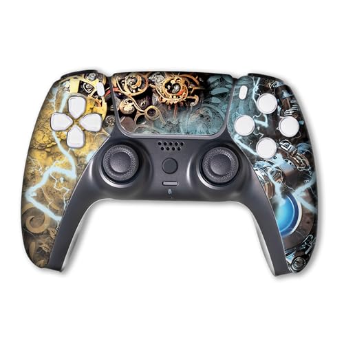 Image of Dishonestty Custom PS-5 Controller Wireless compatible with Play-Station 5 Console by BCB Controllers | Proudly Customized in USA with Permanent HYDRO-DIP Printing (NOT JUST A SKIN)