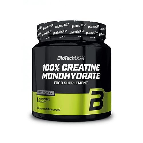BioTechUSA 100% Creatina Monohidrato Micronizada en polvo, 300 gr Sabor Neutro