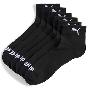 PUMA Mixte Quarter Cushioned Recycled Cotton Chaussette, Noir, 43-46 EU