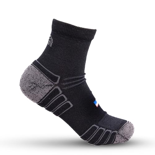 Camel City Mill Ankle Work Socks – Sweat-Wicking & Durable Wool Socks – Designed for Long Shifts - For up to 6 boots (US, Alpha, Large, Regular, Regular, 1 Pack, Black)