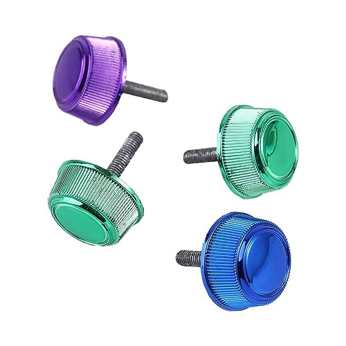Pokinge 6 Pair Fishing Reel Handle Screw Caps Replacement Fishing Spinning Reels Screw Nut Colorful Power Handle Grip Fishing Tackle Accessories(Colourful)