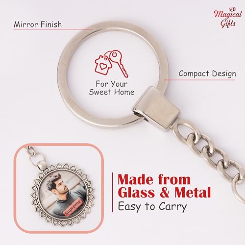 Image of magical gifts Customized Keychains, Unique Personalized Key RIngs and Charms with Your Photos /Name /Design for Bags /Bikes /Car and Gifting Purposes