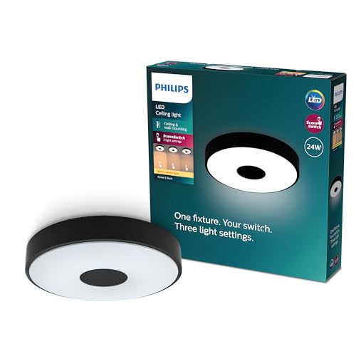 Plafonnier SceneSwitch Philips rond pour illuminer chaleureusement votre salle à manger