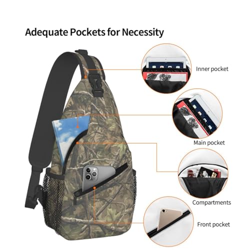Image of Crossbody Bag Sling Bag Backpack Chest Bags Shoulder Bag for Women Men Hunting Camo Forest Camouflage