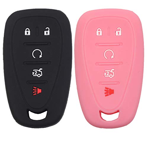 Coque de clé Chevrolet contre l'usure des boutons - Pack de 2 étuis souples de remplacement