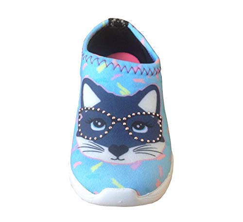 Tênis de Led Espelho Meu Infantil Menina Azul-Bebê Cor:Azul-Bebê;Tamanho:24