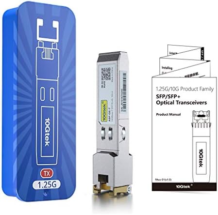 1G SFP to RJ45 Mini-Gbic Module 100-meter, 1000Base-T Copper Transceiver Compatible for Cisco GLC-T/SFP-GE-T, Meraki MA-SFP-1GB-TX, Ubiquiti UniFi UF-RJ45-1G, Netgear, Zyxel, D-Link, TP-Link and more
