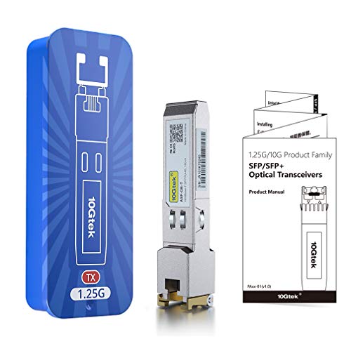 10GTEK 1.25G SFP-T, 1000BASE-T Copper SFP, SFP to RJ45 SFP Module Transceiver for Cisco SFP-GE-T, Meraki, Fortinet, Ubiquiti UniFi UF-RJ45-1G, D-Link, Supermicro, Netgear, TP-Link and More by 10Gtek - Used condition - Image 5