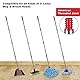 Spin Mop Ersatzgriff – 4 Abschnitte Mop oder Besenstiel kompatibel mit O Cedar Spin Mop Nachfüllungen und Besen, 76,2 cm bis 149,9 cm, amerikanisches Gewinde-Ende (Kopf nicht im Lieferumfang