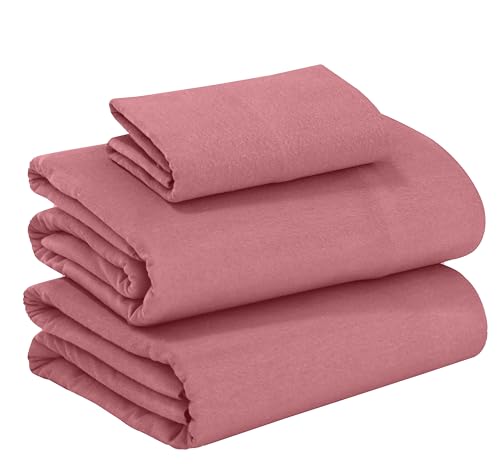 RUVANTI 100% Cotton Flannel Sheets Twin Size, Rustic, 3 Piece