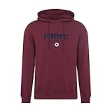 Merc of London Sudadera con capucha, Rojo (Burdeos), L para Hombre