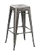 BTEXPERT Solid Steel 30-inch Industrial Tabouret Vintage Antique Rustic Style Distressed Metal Brush Modern Dining Room Counter Bar Stool-(Barstool), Stacking