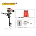 CUKUSIN 4 Stroke Outboard Motor 4 hp Outboard Boat Motors for Inflatable, Kayak, Dinghy, Canoe Small Boat, With Strong Short Shaft, Life Jacket and Manual Reverse