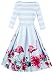 KILLREAL Women's Half Sleeved Elegant Striped Business Casual Cocktail Dress