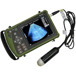 Ventilador Mecanico Veterinaria Máquina de ultrasonido Veterinaria, escáner de ultrasonido para Embarazo de Cerdos y ovejas, máquina de ultrasonido B con Pantalla de 8 Colores con sonda de escaneo de Ventilador mecánico