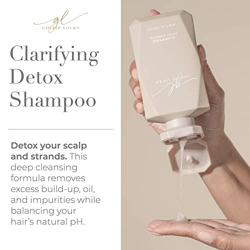 Goldie Locks Clarifying Detox Shampoo | Clarifying Shampoo That Helps To Remove Excess Buildup | Shampoo That Detoxifies Scalp And Strands | Detox Shampoo | Extension & Hair Color Safe (33.8 Oz) #TOP1