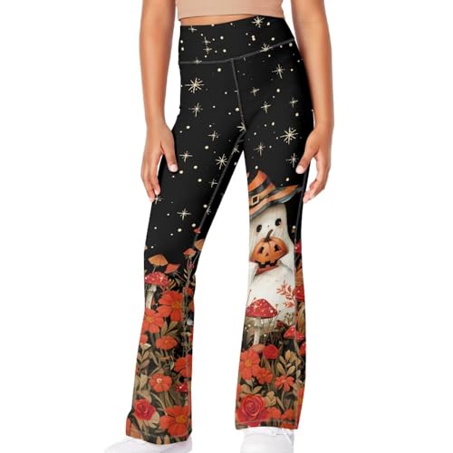 Image of Girls Flare Leggings Cute Bell Bottoms for Teen Girls Wide Leg Sweatpants for 5-14 T