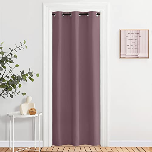 NICETOWN Dry Rose Blackout Room Darkening Drapery, Single Panel, 42 x 84-inch, Window Treatment Thermal Insulated Solid Grommet Curtain/Drape for Hall