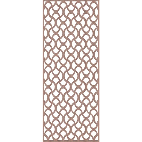 Image of Resort Decorative Pierced Fretwork Wood Wall Panels, 23 3 /8 inchW x 59 3 /8 inchH x 3 /8 inchT, Walnut