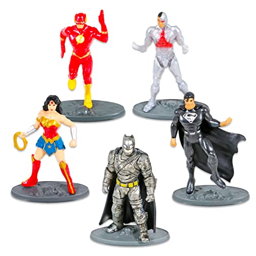 Justice League Figure Set Justice League Toys Bundle - 5 Pc Justice League Collectibles With Batman Stickers And More (Justice League Toppers) #TOP1
