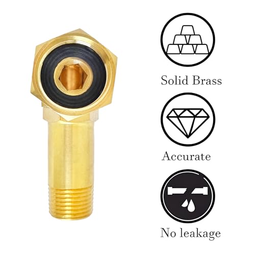 NICOLEKAY Garden Hose Reel Parts Fittings Swivel Elbow Connector Garden Hose Swivel Reel Replacement Parts Brass Replacement Part Adapter(1 PCS) by NICOLEKAY - Image 4