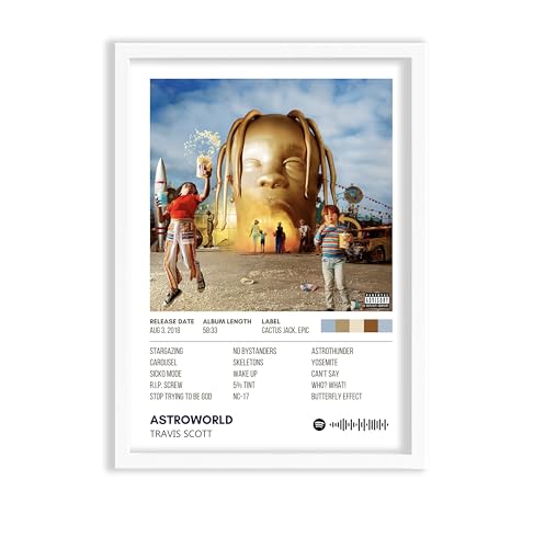 Image of Travis Scott Astroworld Album Poster 13x19 Inch Unframed | 300 GSM Matte Board Paper with Peel & Stick Tape Included | Rap Hip Hop Wall Art | Posters for Wall | Home Decor | Wall Decor Items | Room Decoration Items