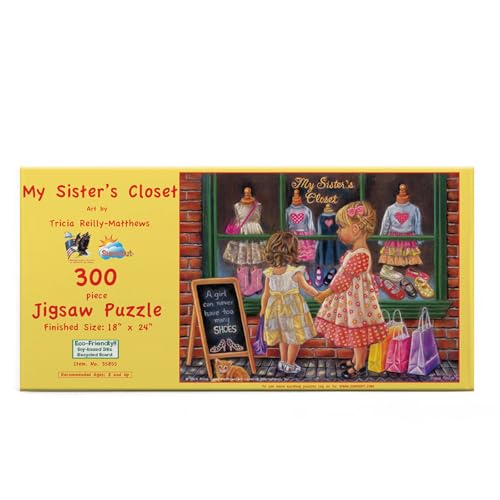 SUNSOUT INC - My Sister's Closet - 300 pc Jigsaw Puzzle by Artist: Tricia Reilly-Matthews - Finished Size 18" x 24" - MPN# 35855