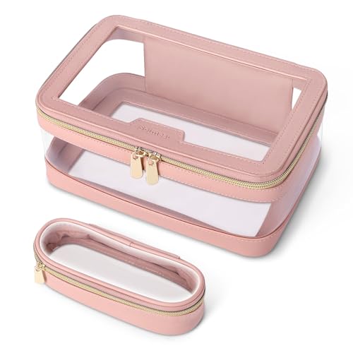 Encuentra reviews de Bolsos valentino piel para comprar online. 37 Soimeat Bolsa de maquillaje transparente de viaje con bolsa de cepillo para polvo de maquillaje, estuche de maquillaje de piel, bolsa de aseo portátil, bolsa de cosméticos...