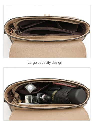 Image of ITALISH Faux Leather Crossbody Bag with Brown Strap Gold-Tone Hardware